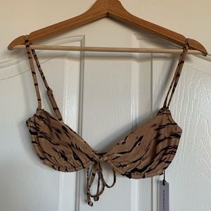 WeWoreWhat Ruched Underwire Bikini Top